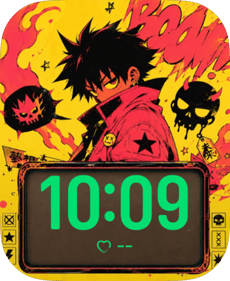 Red Flame Hero Apple Watch face - Anime