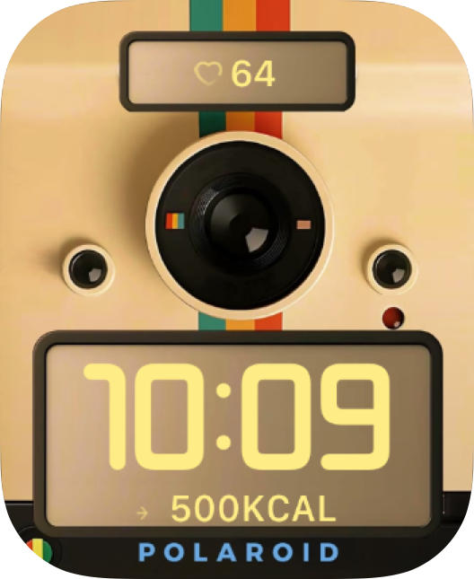 Retro Polaroid Camera Apple Watch face - Cities