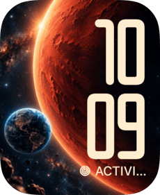 Rust Planet watch face preview image for Apple Watch