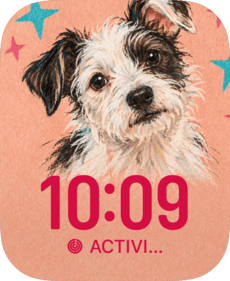 Scruffy Star watch face preview image for Apple Watch