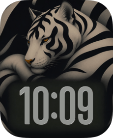 Silent Tiger Apple Watch face - Nature