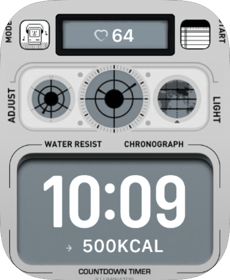 CASIO Control Chronograph Apple Watch face - Watches