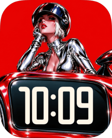 Silver Pin-Up watch face preview image for Apple Watch