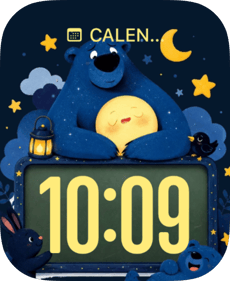 Sleepy Moon Bear Apple Watch face - Special Collections