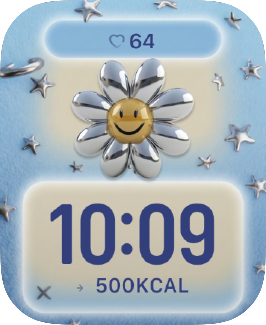 Smiley Daisy Apple Watch face - Nature