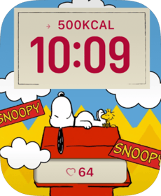 Snoopy Clouds Face Apple Watch face - Art