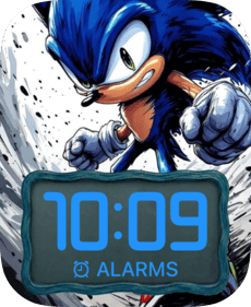 Sonic Blue Speed Apple Watch face - Video Games