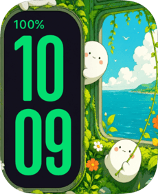 Soot Sprite Green Apple Watch face - Anime
