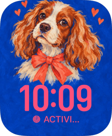 Spaniel Crush watch face preview image for Apple Watch