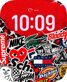 Sticker Clash watch face preview image for Apple Watch