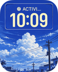Summer Wires watch face preview image for Apple Watch