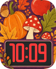 Toadstool Harvest Apple Watch face - Nature