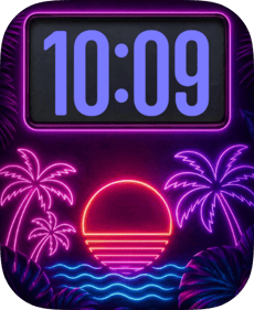Tropic Neon Apple Watch face - Art, Nature