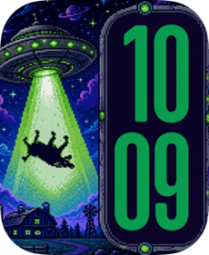 UFO Night Shift Apple Watch face - Video Games