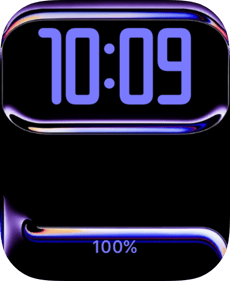 Violet Chrome watch face preview image for Apple Watch