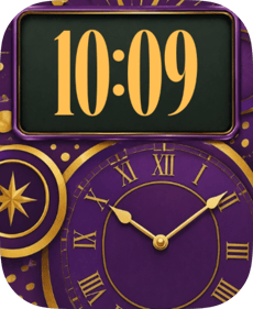 Violet Orbit Apple Watch face - Luxury