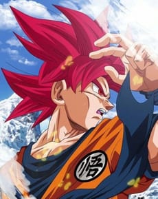 🔥 Super Saiyan God Goku Apple Watch face - Anime