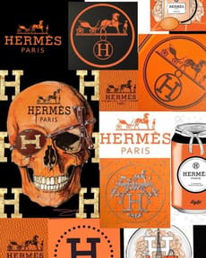 🎨 Bold Hermès Collage Style Apple Watch face