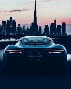 🏙️ Maserati MC20 Dubai Skyline Apple Watch face - Cars