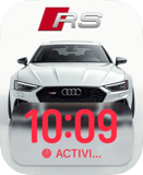 Audi RS White Apple Watch face - Cars