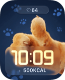 Cat Paw Glow Apple Watch face - Animals