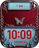 Chrome Butterfly Apple Watch face - Luxury