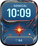 Chrome Starburst Apple Watch face