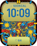 Comic Rocket Blast Apple Watch face - Art