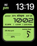 Duo Green Apple Watch face