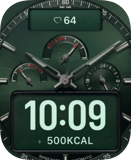 Emerald Chronograph Apple Watch face - Luxury