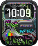 Hip Hop Neon Apple Watch face - Art