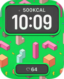 Isometric Candy Blocks Apple Watch face - Art