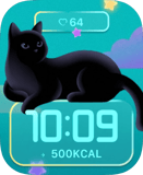 Midnight Cat Apple Watch face - Animals