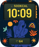 Midnight Garden Apple Watch face - Art