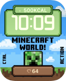 Minecraft World Pixel Face Apple Watch face - Video Games