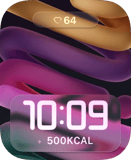Neon Abstract Waves Apple Watch face - Art