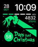 Neon Christmas Countdown Apple Watch face - Art
