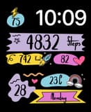 Pastel Doodle Board Apple Watch face - Art