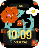 Poppy Bloom Apple Watch face - Nature