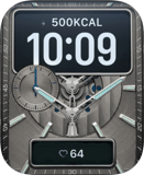 Silver Mechanica Apple Watch face - Luxury