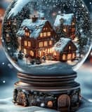 Snowy Village Apple Watch face