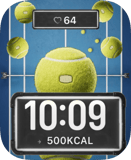 Tennis Court Bounce Apple Watch face