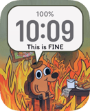 This Is Fine Fire Apple Watch face - Art