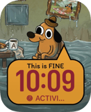 This Is Fine Flood Apple Watch face