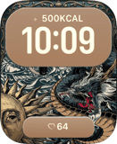 Vintage Dragon Scroll Apple Watch face - Special Collections