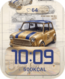 Vintage Mini Cooper Apple Watch face - Cars
