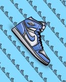 🔵 Blue Air Jordan Sneakers Apple Watch face - Art