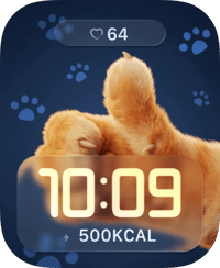 Cat Paw Glow Apple Watch face - Animals