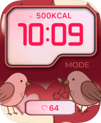 Cherry Lovebirds Face Apple Watch face - Special Collections