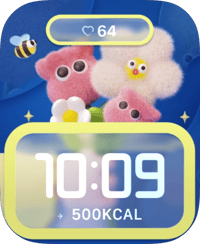 Cloud Teddy Picnic Apple Watch face - Nature